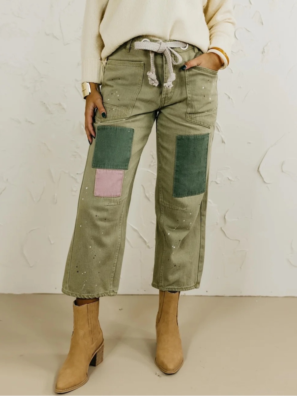 The Caster Painted Rope Barrel Denim